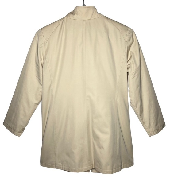 Weatherproof All Weather Mid Length Car Coat Ivory Size XL Insulated Zip Classic - Picture 3 of 13